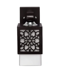 Das/P Square Shape Wooden Base Wall Pendant Light Lamp Sconce for Home,Office Decor E-27 (Bulb Not Included) (Wall Lamp, Pack of 1) - Wall Light, Dark Brown, NA
